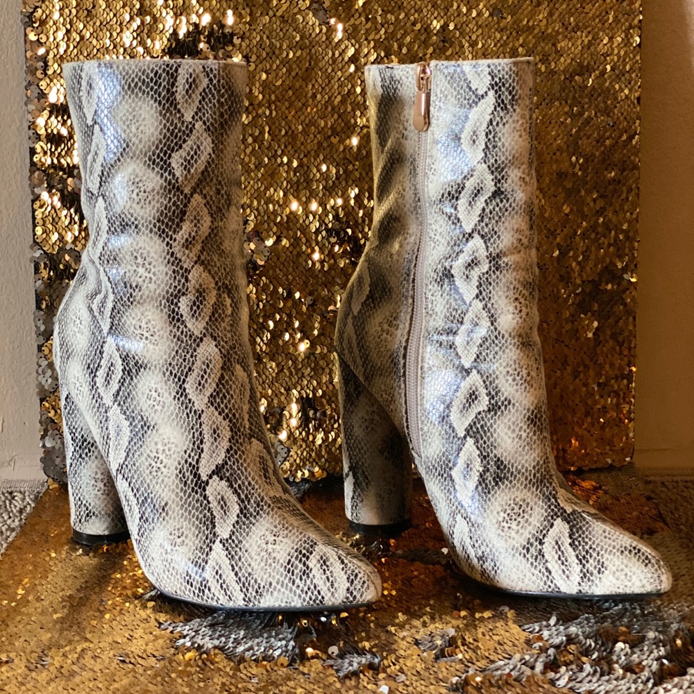 Snake skin boots